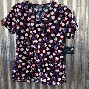 Zoe+Chloe-Women's-print scrub top-S